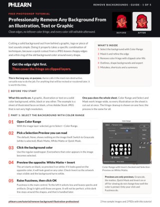 Page 1 of the free Remove Any Background from an Illustration Text or Graphic PDF guide
