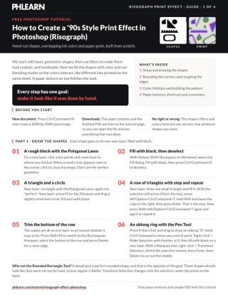 Page 1 of the free Risograph Print Effect PDF guide
